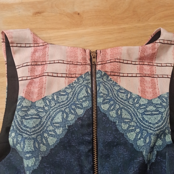 Lulu’s Rococo Supernova Fuchsia Mirror Print Dress Sz S  Small Kaleidoscope - Picture 7 of 16